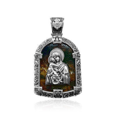 картинка Образ из серебра "Божия Матерь Владимирская" (95813) 